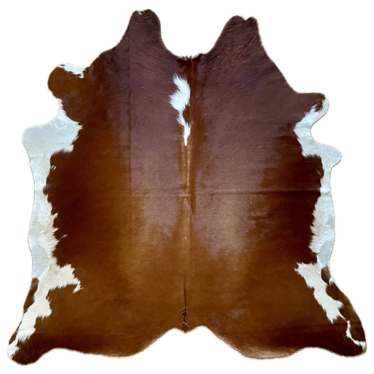 covor din piele naturala de vaca mbch551 de culoare maro de dimensiuni medii