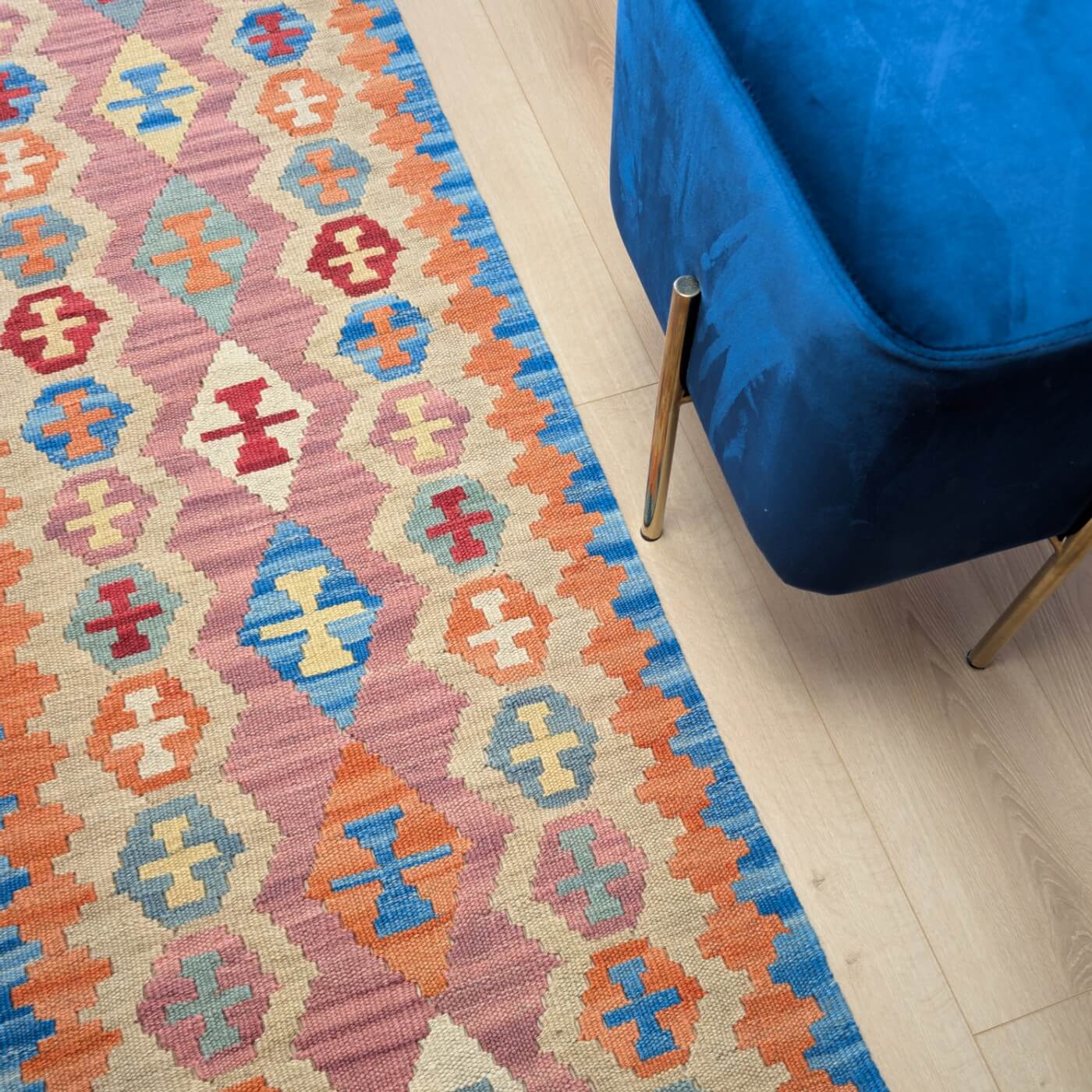 Covor traversă 100% lână - Kilim Gashghai - țesut manual