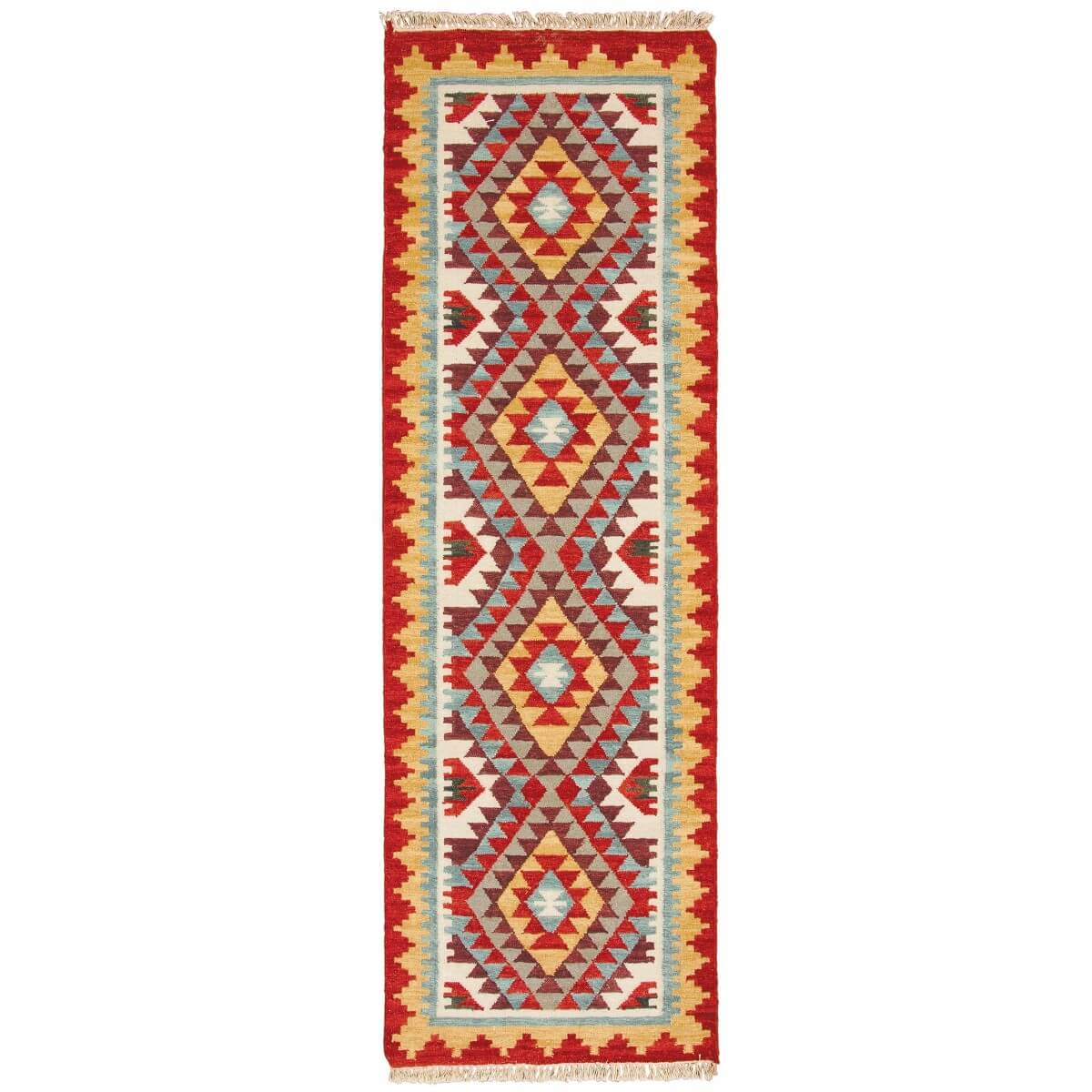 covor traversa lunga kilim in culori vibrante khiva disponibil pe mango+bloom