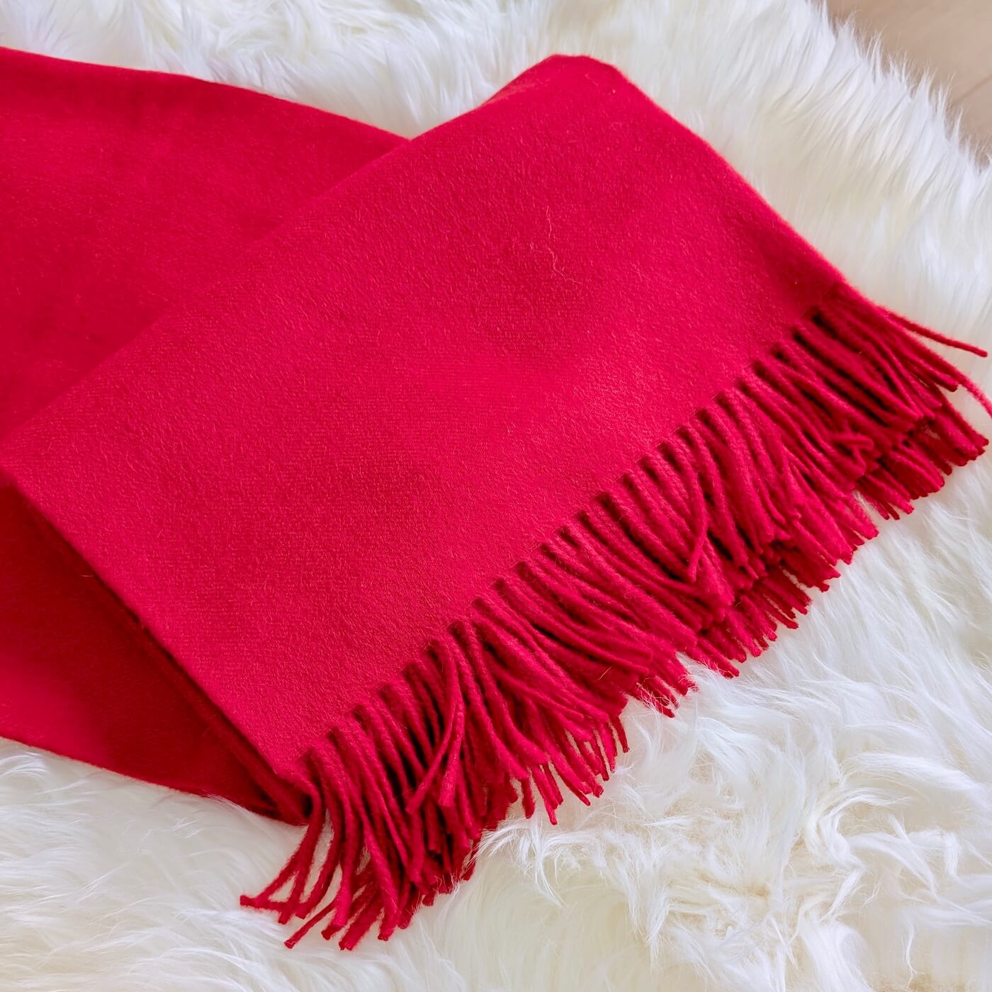 Pătură din lână 100% baby alpaca Supreme, Roșu Bordo – zoom