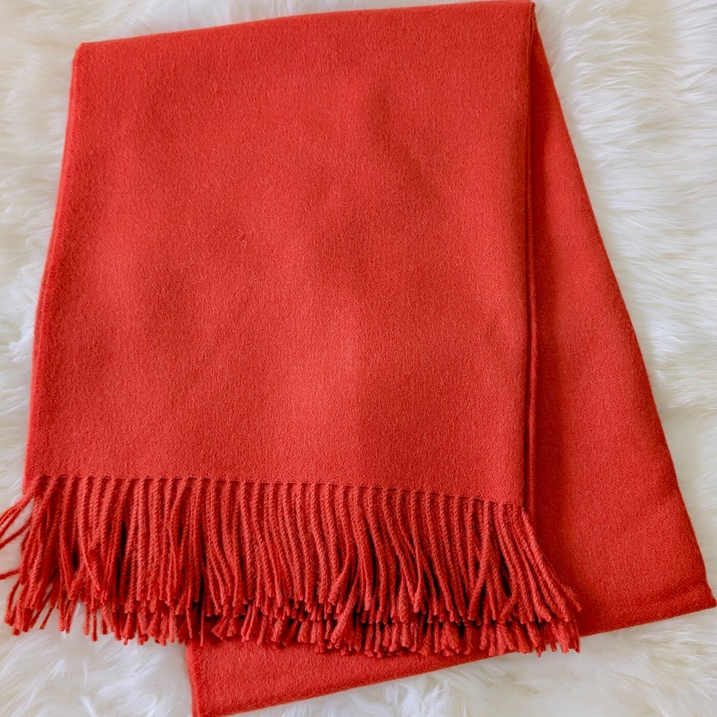 Pătură din lână 100% baby alpaca Supreme, Roșu Melange - de lux