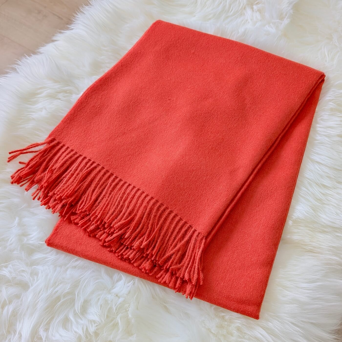 Pătură din lână 100% baby alpaca Supreme, Roșu Melange – premium