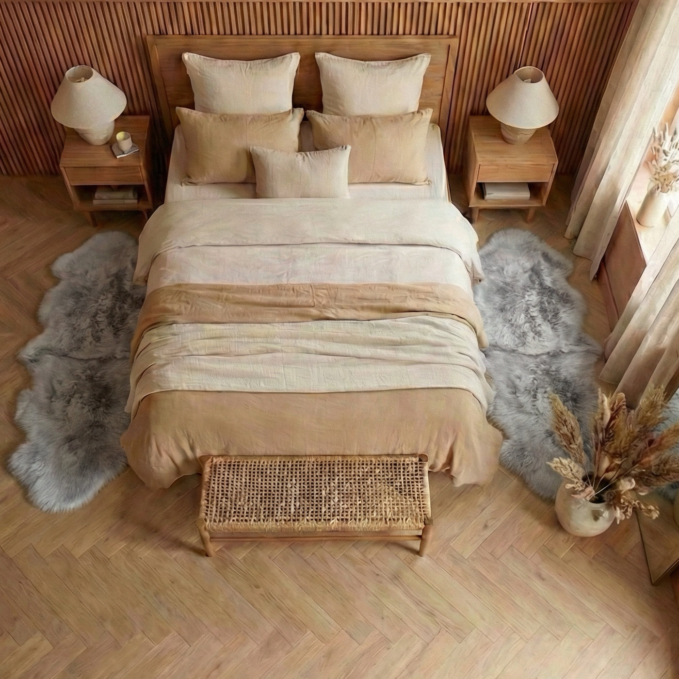 Set de 2 Covoare Duble pentru Dormitor