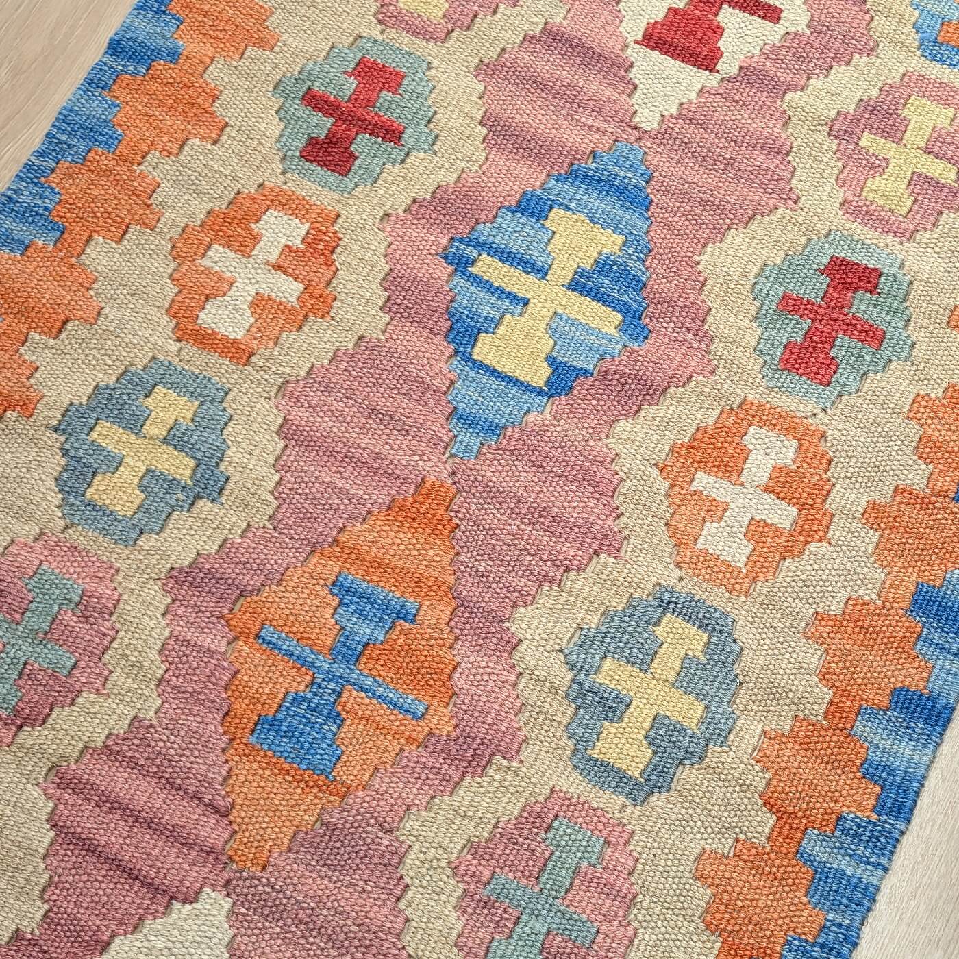 Covor traversă 100% lână - Kilim Gashghai - țesut manual - zoom