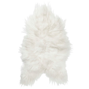covor din blana de oaie islandeza cu fir extra lung in culoarea alb natural