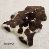 Covor din blana de oaie Texel, Natural cu Pete