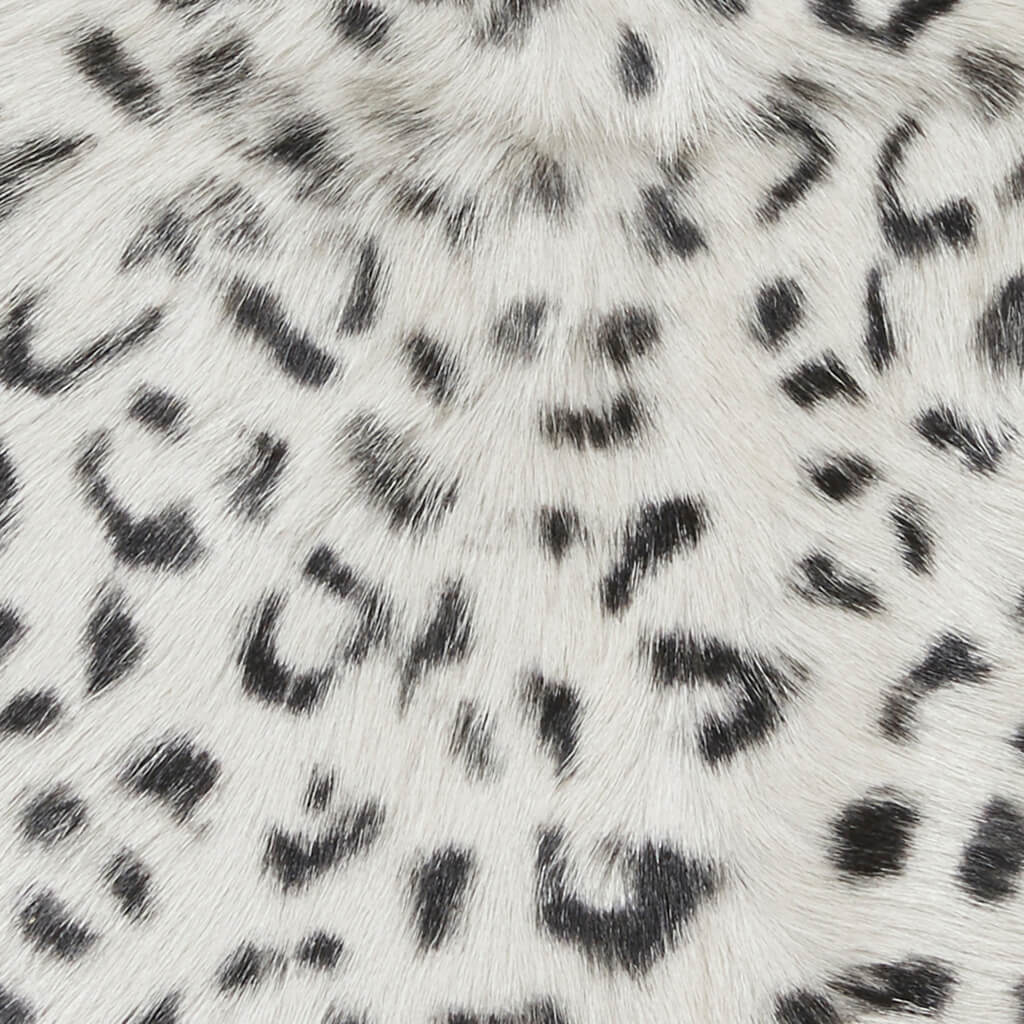 covor din piele de capra mango+bloom cu imprimeu leopard alb-negru, zoom