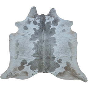 covor din piele de vaca mare rustic gri si alb cu pete