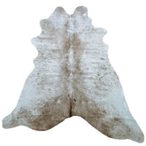 covor din piele de vaca de culoare gri cu pete