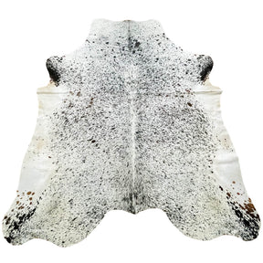 covor piele vaca mare, alb pestrit mango+bloom