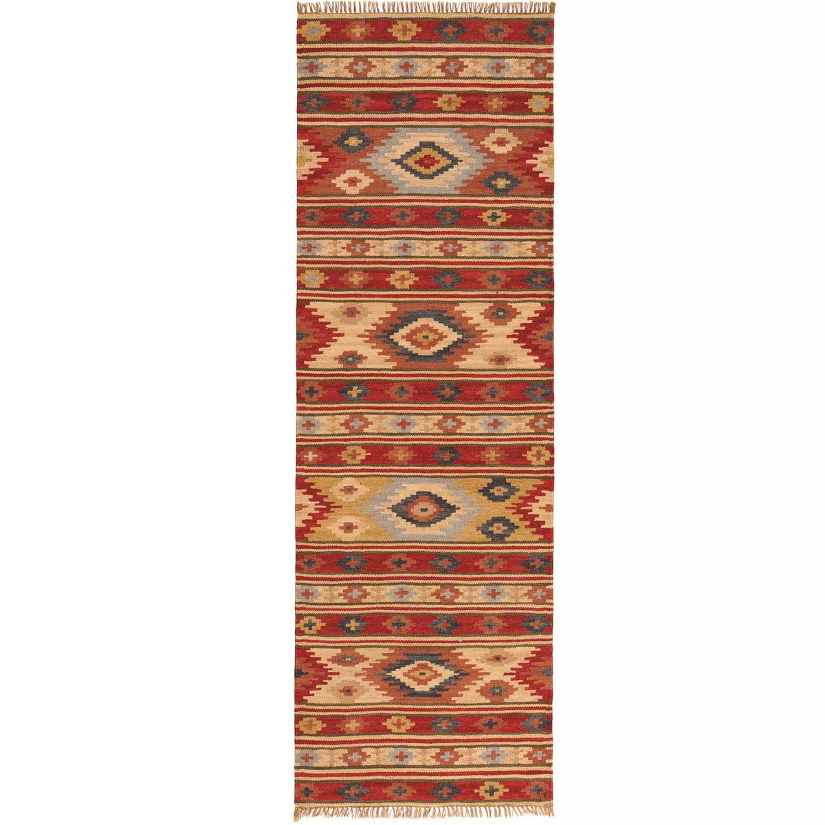 covor kilim kashi runner / traversa handmade in india 