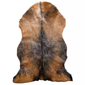 covor piele de capra mic in culori naturale negru maro