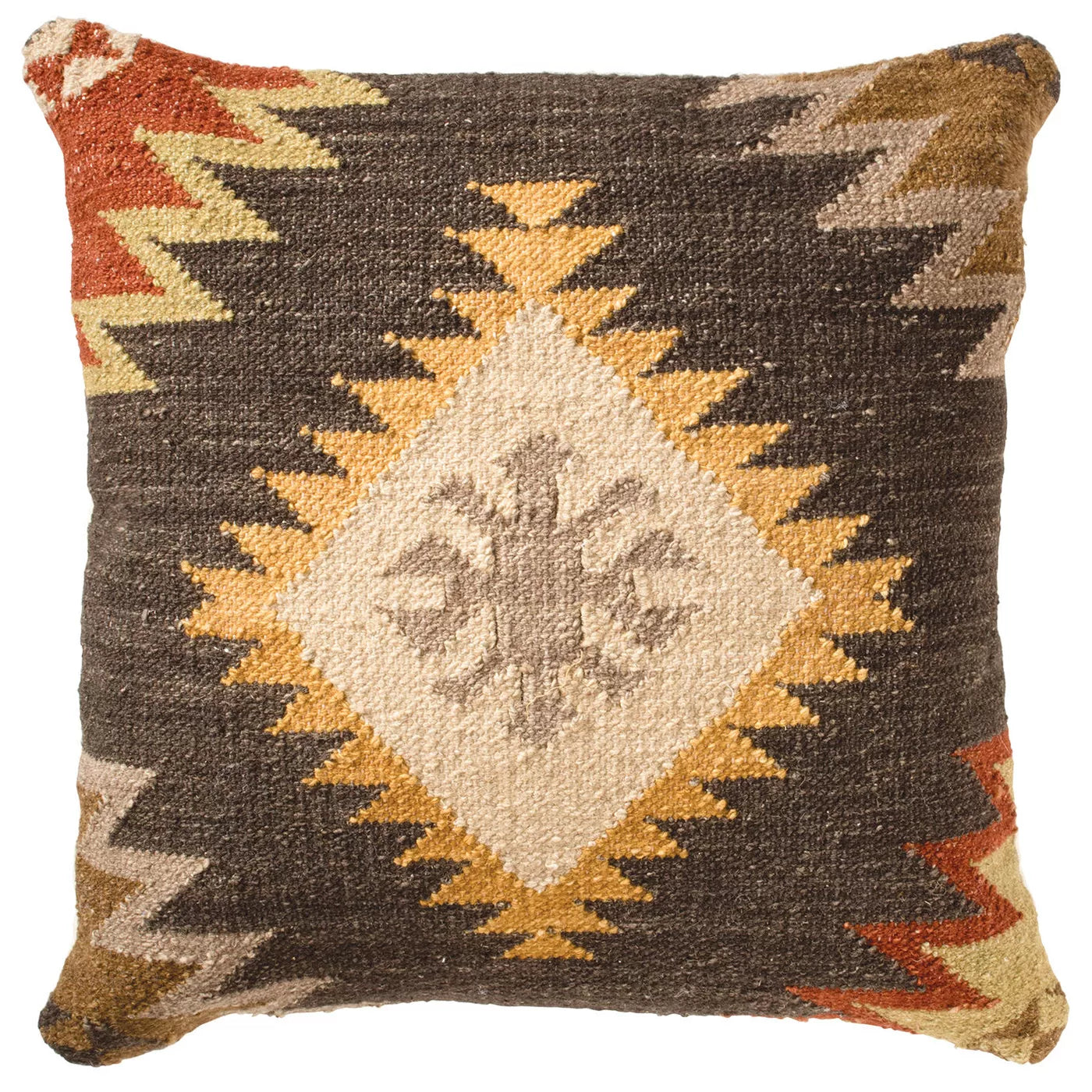 fata de perna decorativa kilim lana si bumbac shahsavan
